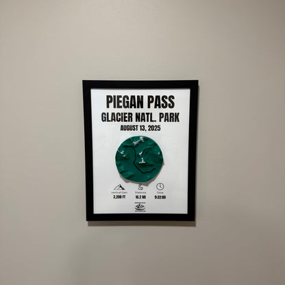 Custom Framed 3D Terrain Map